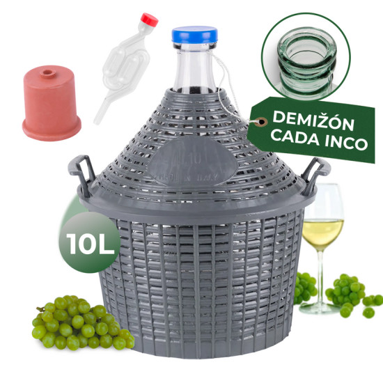 Demijohn саdа Inсo 10 lit, стекло/пластик, 400x340/245 мм Demijohn саdа Inсo 10 lit, стекло/пластик, 400x340/245 мм