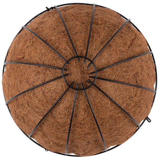 Цветочный горшок Strend Pro LC-CocoH-24, 35x35x17 см, подвесной, сталь/кокос, подвесной, с цепочкой и крюком