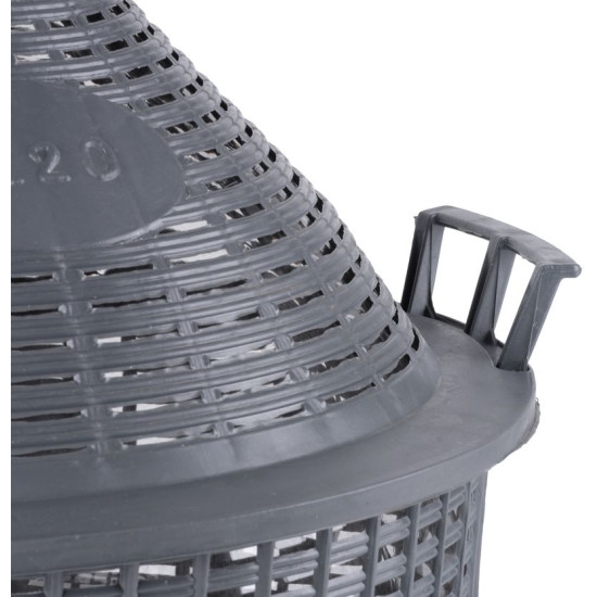 Demijohn Cada Inco 20 л, стекло/пластик, 485x390/305 мм