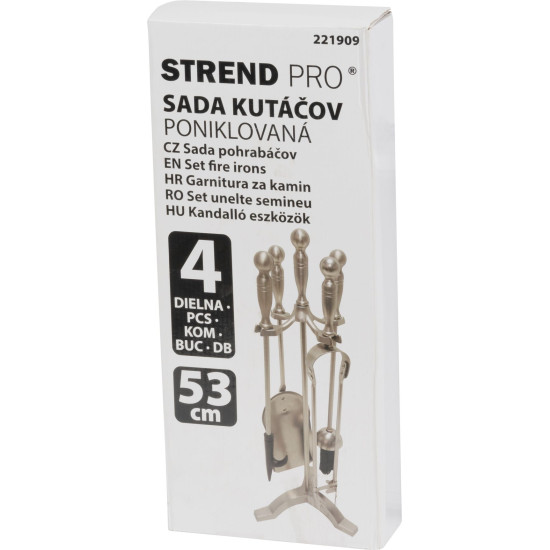 Комплект инструментов для камина Homefire FT53S, 4 предмета, никелированные, 53 см