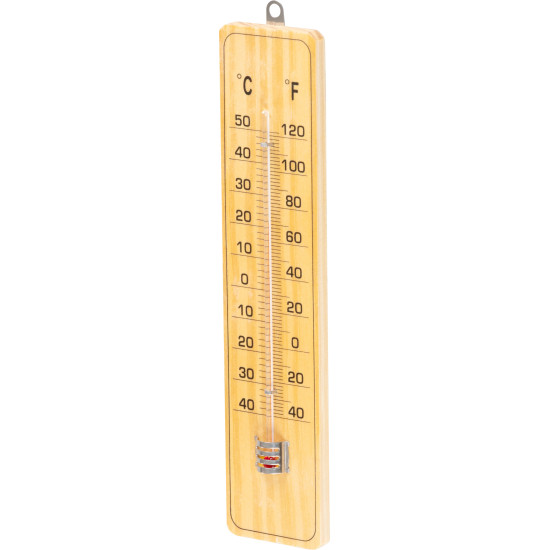 Wooden thermometer TMM-032 Woody, 220x50x13 mm