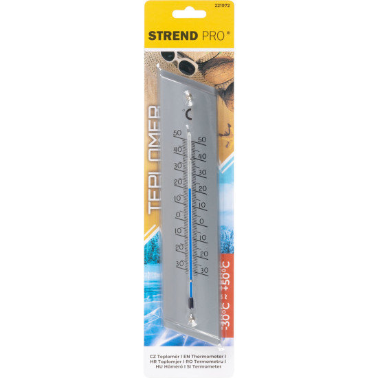 Aluminium thermometer TM-181 Steel, 230x53x16 mm