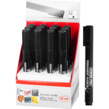 Permanent marker Strend Pro Permanent, 12pcs, black