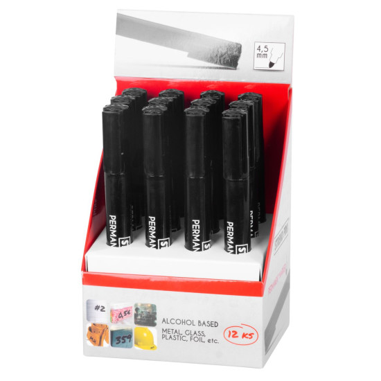 Permanent marker Strend Pro Permanent, 12pcs, black