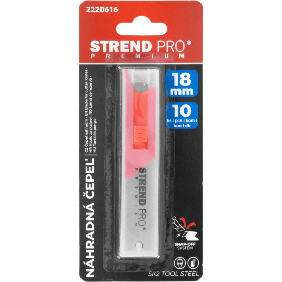 Лезвия выдвижные Strend Pro Premium, 18 мм,  10 шт