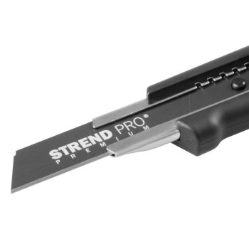 Нож с отламывающимся лезвием Strend Pro Premium, BlackMatt, SoftTouch, 18 мм, 10 шт. Нож с отламывающимся лезвием Strend Pro Premium, BlackMatt, SoftTouch, 18 мм, 10 шт.
