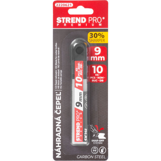 Лезвия выдвижные Strend Pro Premium FDB40, BlackMatt, 9 мм, 10 шт