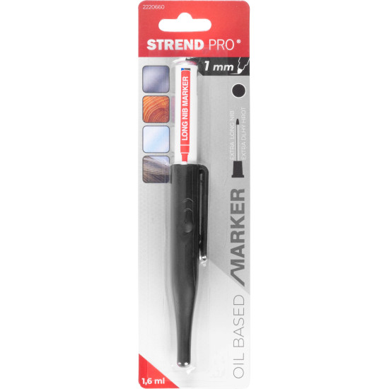 Strend Pro marker, deep, black, extra long tip
