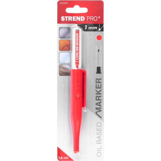 Strend Pro marker, deep, red, extra long tip