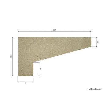 Шамот 19 x 36 x 4,5 x 6,5 x 8 x 2