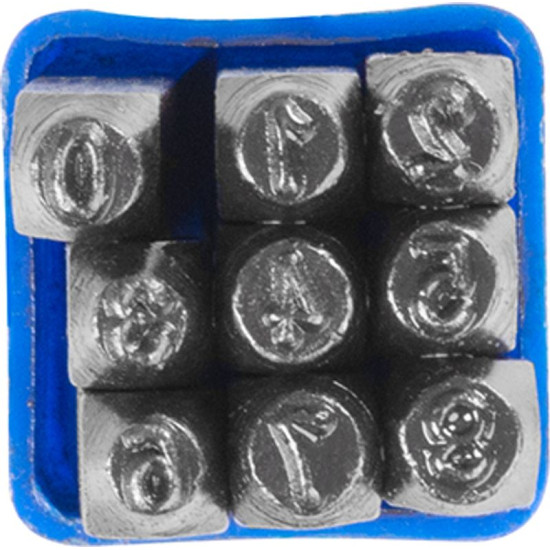 Number punch 4mm 123 (9pcs)