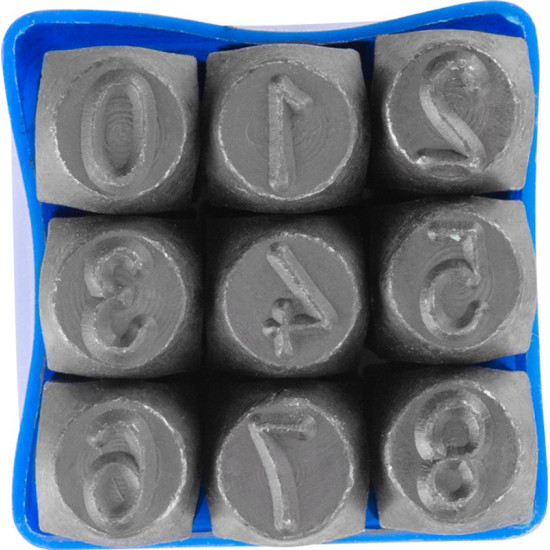 Number punch 12mm 123 (9pcs)