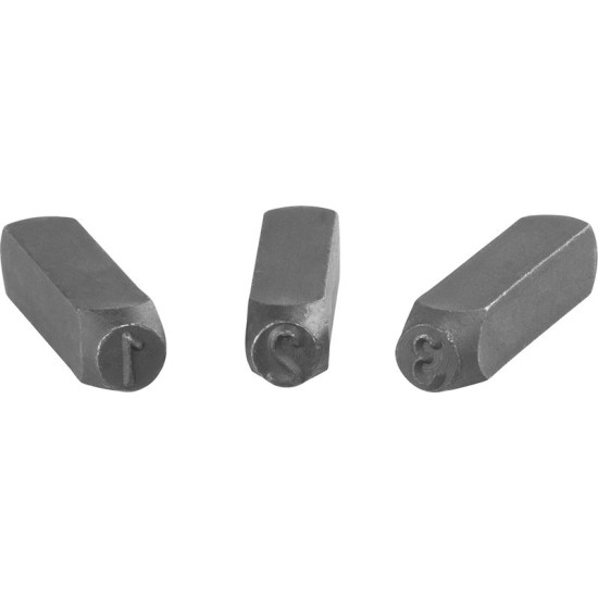 Number punch 12mm 123 (9pcs)