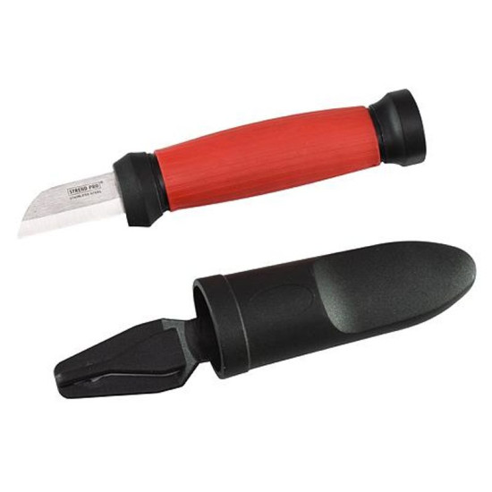 Нож электрика Strend рro, короткий с чехлом