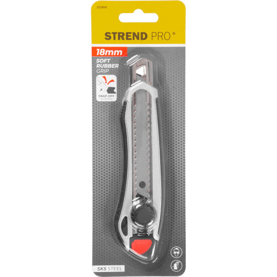 Нож Strend Pro UKX-8100-2, 18 мм, обойный, Алюминий/пластик