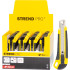 Snap-off blade knife 18mm Strend Pro, piston-valve control, 24pcs in sellbox
