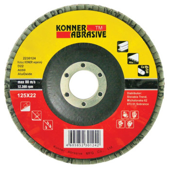 Disc KONNER 150x22 mm, A080 AluOxide serrated
