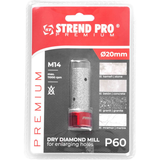 Frēze Strend Pro DM618, M14, 20 mm, G60, flīžu slīpēšanai Frēze Strend Pro DM618, M14, 20 mm, G60, flīžu slīpēšanai