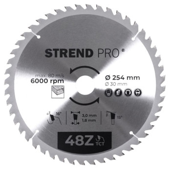 Disc Strend Pro TCT 254x3.0x30/20 mm 48T, for wood, saw