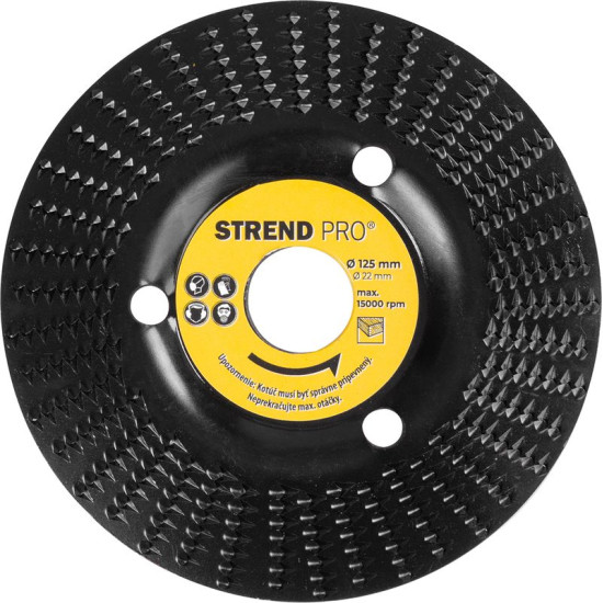 Strend Pro disc, 125 mm, wood rasp, fine, for angle grinder