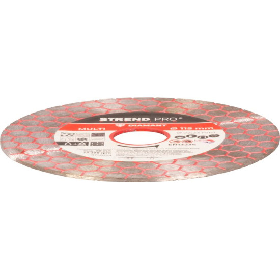 Strend Pro Premium disc, 115 mm, hexagonal, diamond, cutting, multi