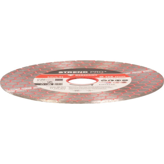 Strend Pro Premium disks, 125 mm, sešstūra, dimanta, griešanas, multi