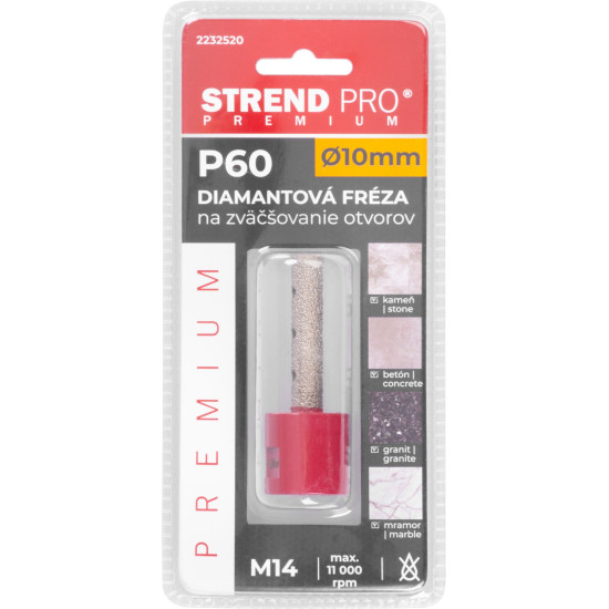 Frēze Strend Pro Premium DM617, M14, 10 mm, G60, dimants, urbumu palielināšanai, profesionāla Frēze Strend Pro Premium DM617, M14, 10 mm, G60, dimants, urbumu palielināšanai, profesionāla