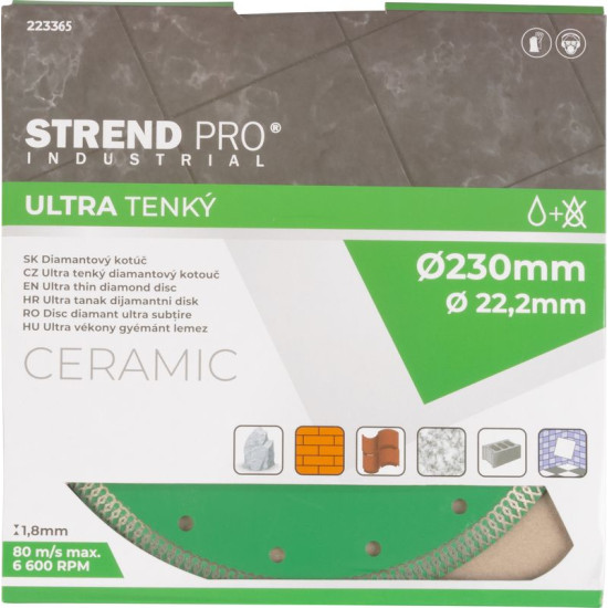 Диск алмазный Strend рro Industriаl 230x22,2x1,8 мм