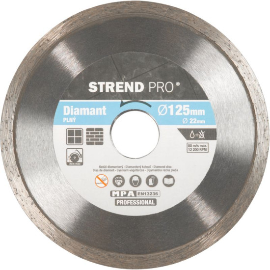 Diamond cutting disc  125 mm Strend Pro,  full