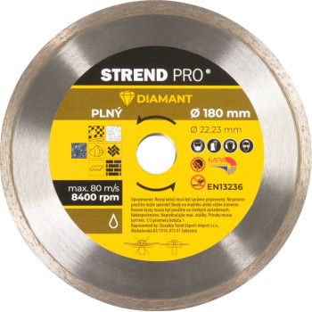 Dimanta griešanas disks 180 mm Strend Pro, ar dzesēšanu