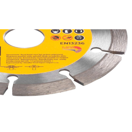 Dimanta griešanas disks 115 mm Strend Pro, sausai griešanai