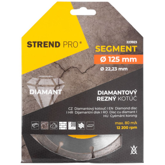 Dimanta griešanas disks 125 mm Strend Pro, sausai griešanai