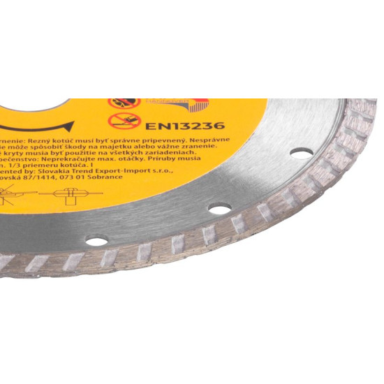 Dimanta griešanas disks 180 mm Strend Pro, Turbo +