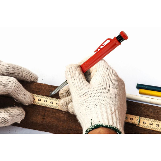 Strend Pro Premium zīmulis, ar klipsi, tērauda uzgalis, galdnieks, marķieris ar asināmo, ar 6 vadiem, komplekts