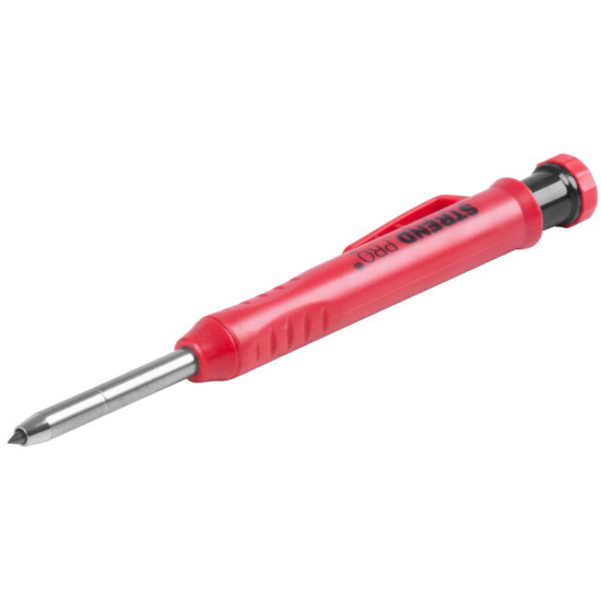 Strend Pro Premium pencil, with clip, steel tip, carpentry, marker with grater