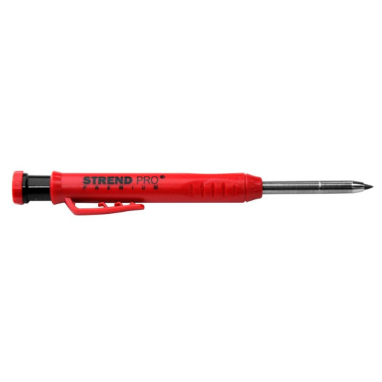 Strend Pro Premium pencil, with clip, steel tip, carpentry, marker with grater