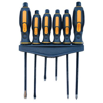 Набор отверток 6 шт. Strend Pro: SL 5x100, 5x150, 6x150 мм / PH 1x100, 1x150, 2x150 мм