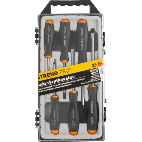 Набор диэлектрических отверток  VDE 6 шт. Strend Pro, SL3x75, 5.5x100, 6.5x125 мм PH0x60, 1x80, 2x100