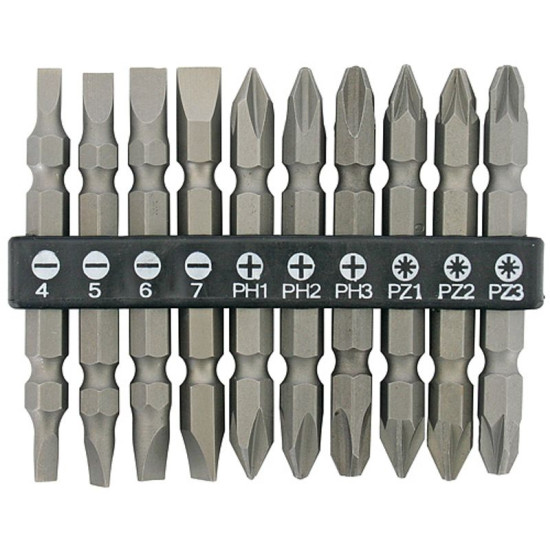 Set of bits 10pcs Strend Pro, Bit 65mm, Cr-V