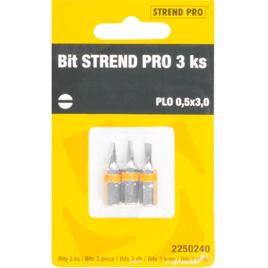 Bit Stred Pro, Flat 0,5x3,0, pkg 3 gab Bit Stred Pro, Flat 0,5x3,0, pkg 3 gab