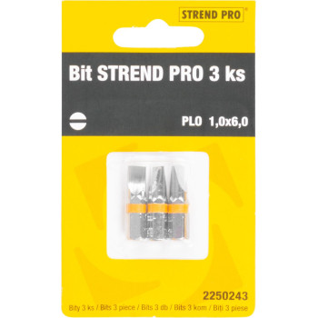 Bit Strend Pro, Flat 1,0x6,0, pkg 3 pcs