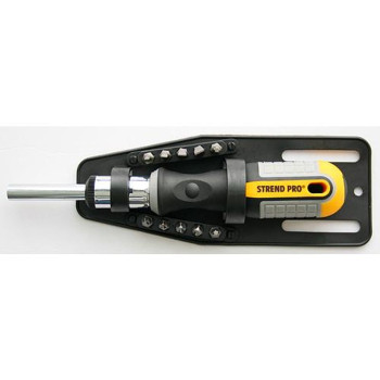 Набор бит Strend Pro 11пр, с отверткой, 10 бит (6,35-25мм))