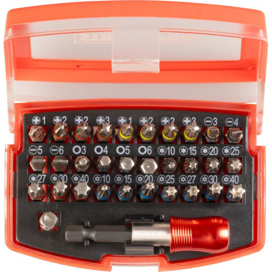 Uzgaļu komplekts 32gb Strend Pro, ar magnētisko turētāju, uzgaļi (25mm), S2