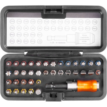 Набор бит 37шт Strend Pro, с магнитным держателем, биты( 25мм), S2