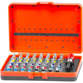 Набор бит 41шт Strend рro, с магнитным держателем, бита 25мм, S2