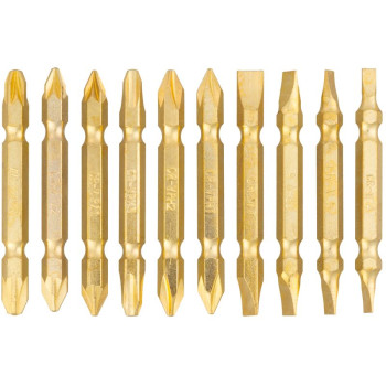 Набор бит 10шт Strend рro, биты 65мм, сrV, Goldenfish