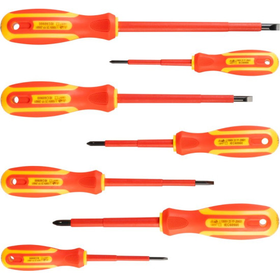 Набор диэлектрических отверток VDE 7 шт. Strend рro, VDE 1000V, сr-V