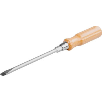 Flat screwdriver Format 6260-0100, Cr-V, wooden handle