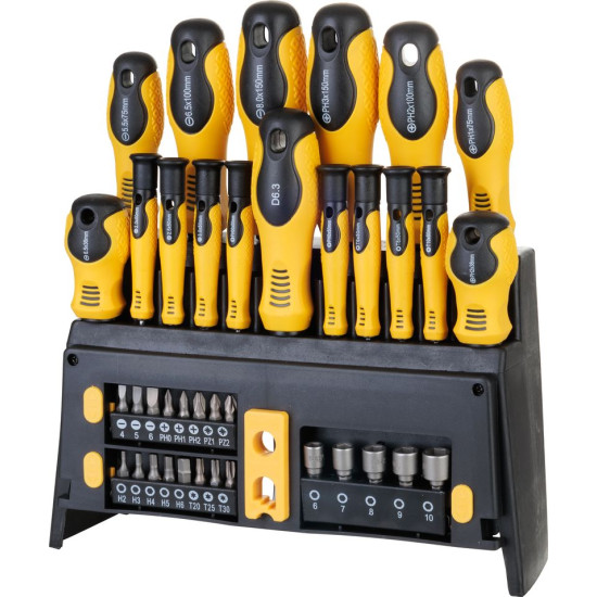 Набор отверток и бит Strend Pro SDB139, 39 пр., Torx+ flat + PH