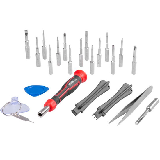 Набор бит Strend Pro Premium ComfortGrip DL134, 23 шт., с отверткой, для ремонта сотовых телефонов Набор бит Strend Pro Premium ComfortGrip DL134, 23 шт., с отверткой, для ремонта сотовых телефонов